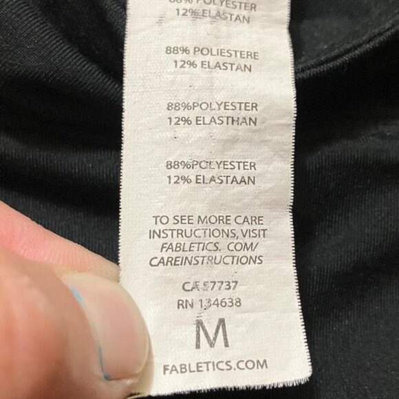 Fabletics Women's Black Pleated Athletic Capri Pull On Flowy Pants Size Medium - Picture 6 of 6